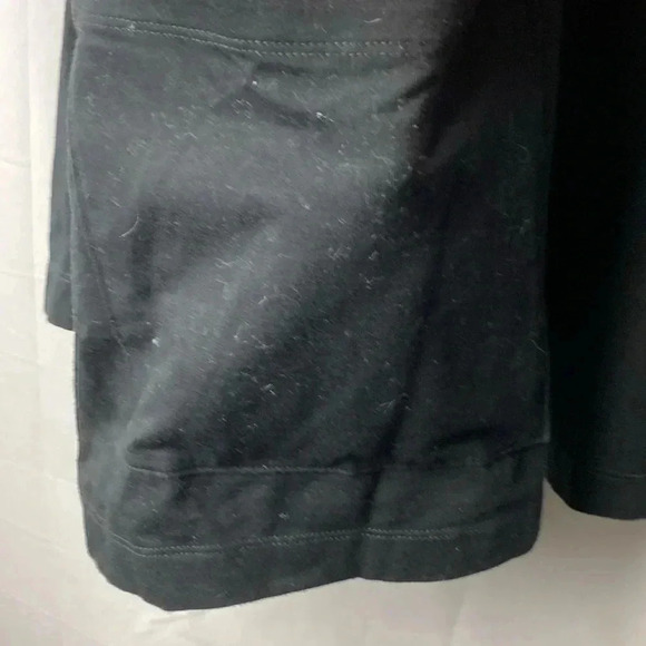 EILEEN FISHER WO SIZE LARGE OPEN FRONT CASUAL JACKET BLACK ORGANIC COTTON CLEAN - Picture 3 of 11